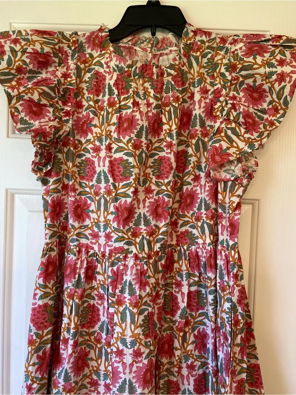 Caroline Constas Strawberry Print Ruffle Mini Dress Medium - Picture 3 of 12